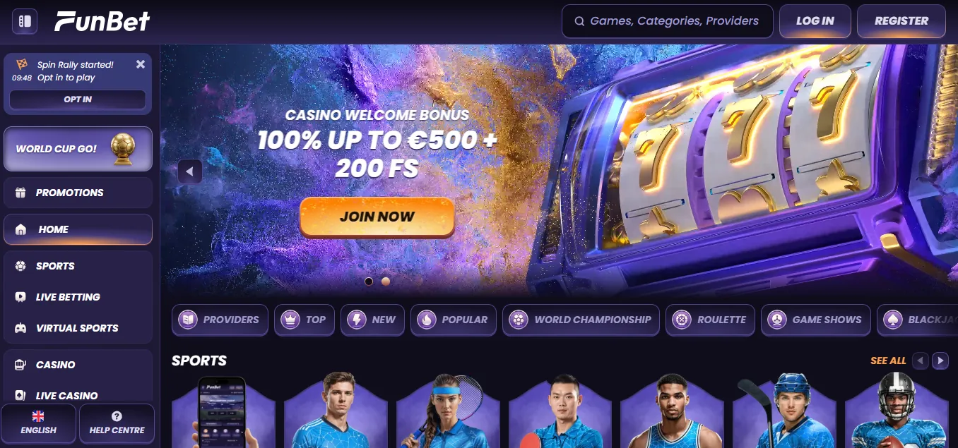 Funbet Casino Screen