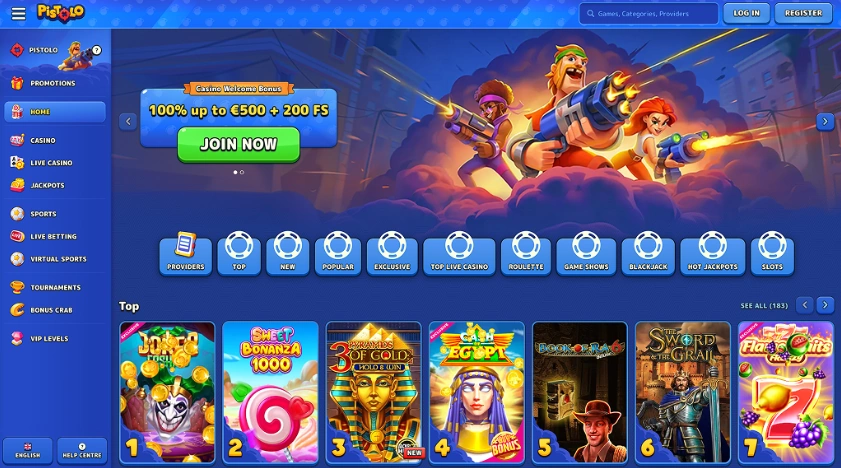 Pistolo Casino Screen