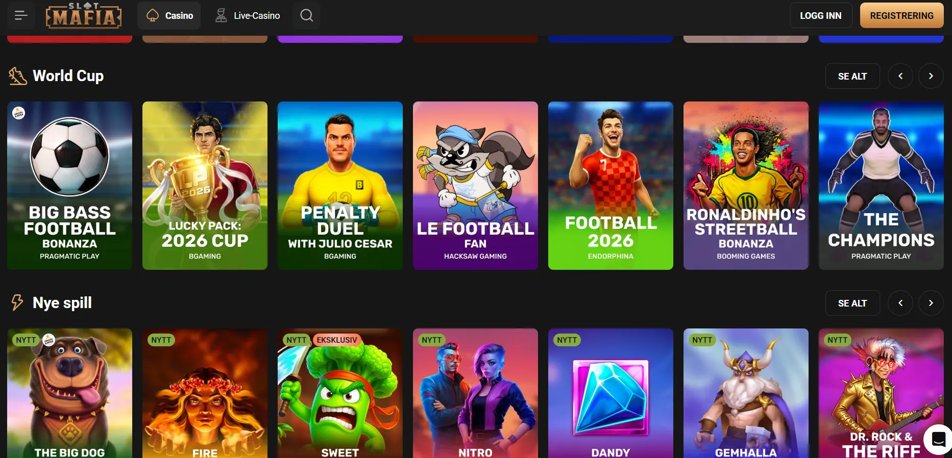 Slot Mafia Casino Screen