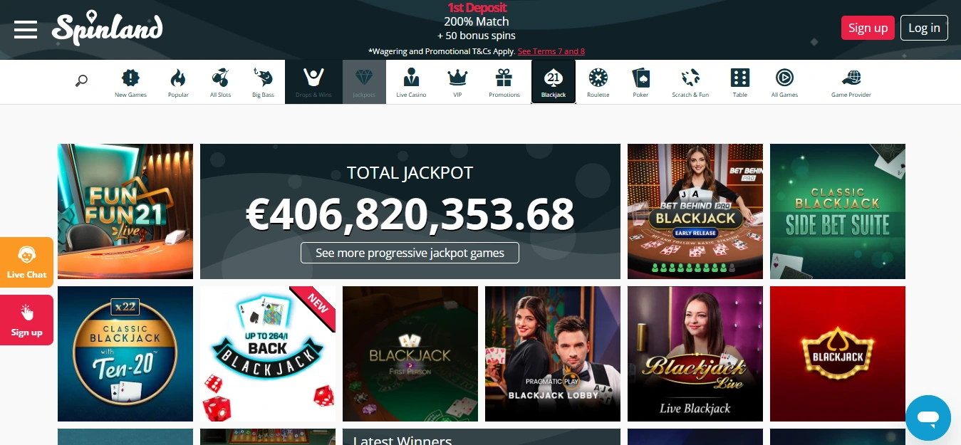 Spinlander Casino Screen