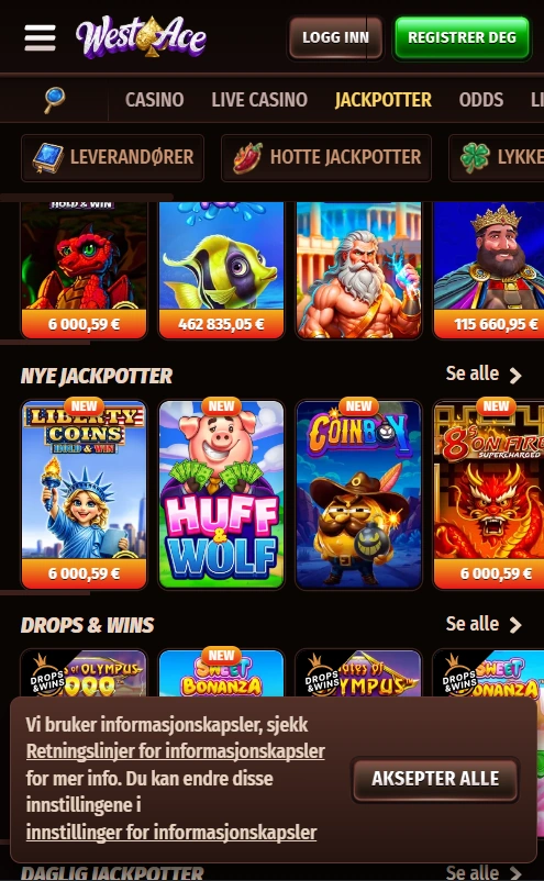 Westace Casino Screen